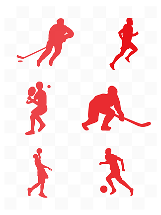 免費(fèi)下載1024像素體育運(yùn)動(dòng)人物剪影PSD矢量模板，編號(hào)23110329